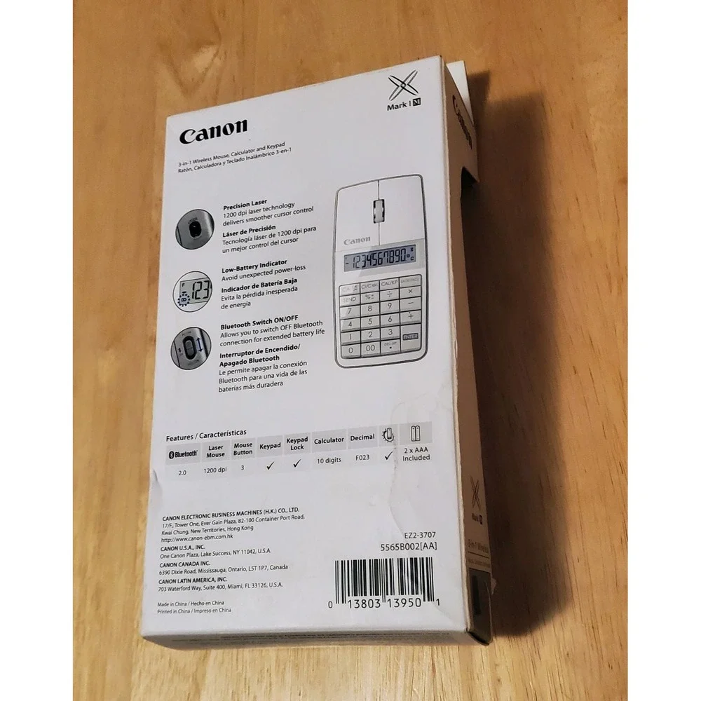 Canon 5565B002 X Mark I Mouse Slim Computer Link Calculator‎ (White) New